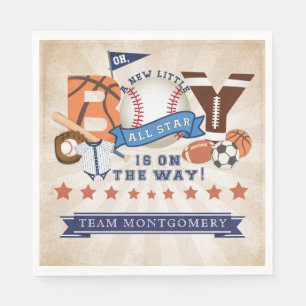 All Star Sports Baby Shower Napkin