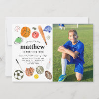 All Star Sports Balls Team Kid Boy Photo Birthday