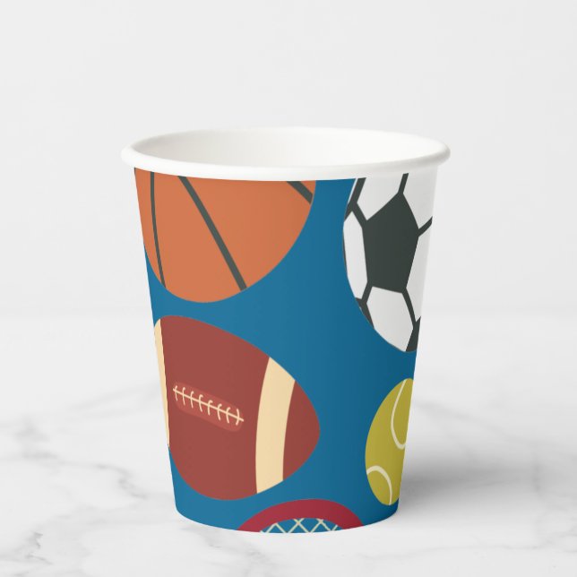 All-Star Sports Birthday Paper Cups (Front)