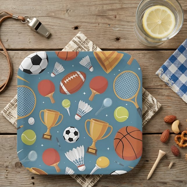 All-Star Sports Medley Party Paper Plate (Creator Uploaded)