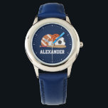 All Star Sports Watch<br><div class="desc">CLICK ON CUSTOMIZE IT! TO CHANGE BACKGROUND COLOR.

 Sports themed design.</div>