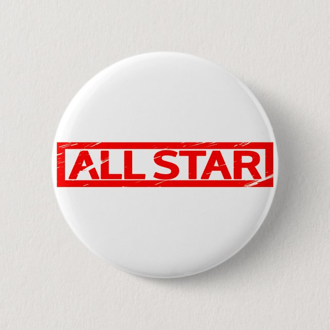 All star Stamp 6 Cm Round Badge (Front)