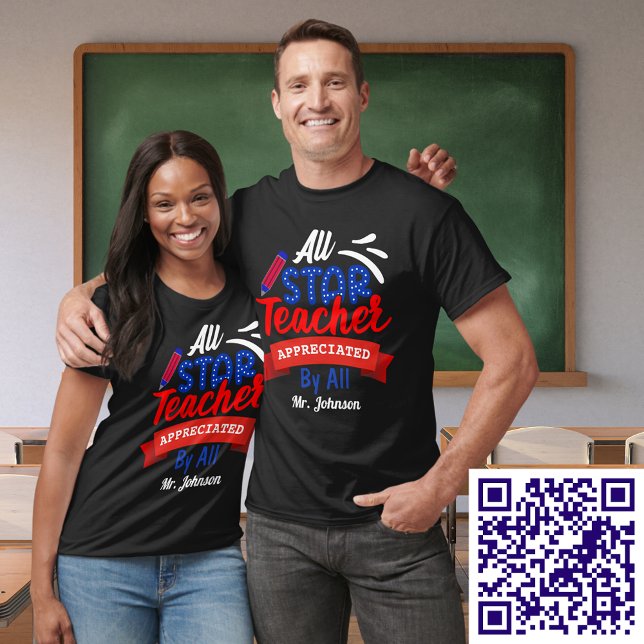 All Star Teacher Appreciated By All Name Unisex T-Shirt (All Star Teacher Appreciated By All Name Unisex T-Shirt)