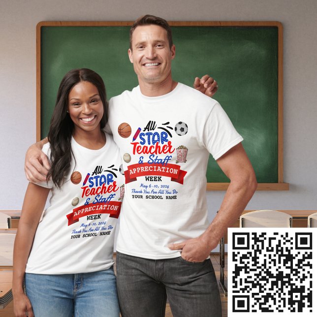 All Star Teacher Appreciation Week Name White T-Shirt (All Star Teacher Appreciation Week Name White T-Shirt)