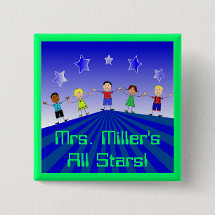 All Stars Custom Button Pin