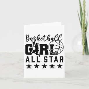 All Stars Girls Hoops Sketll Shirt Card