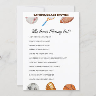 All Stars Sports Baby Shower - Editable Name, 5x7 Invitation