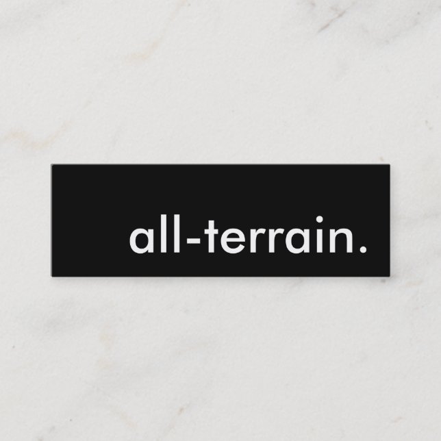 all-terrain. mini business card (Front)