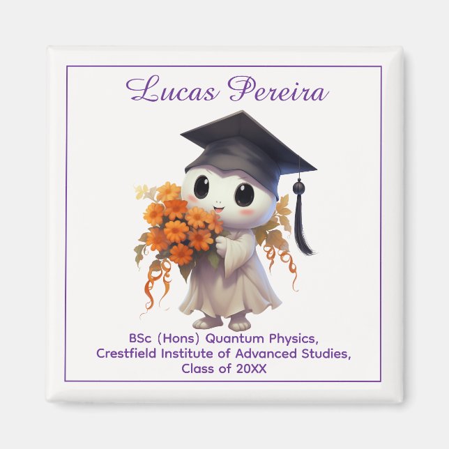 🎓 All text Chibi Physics Graduation  Magnet (Front)