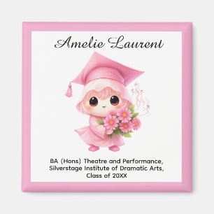 🎓 All text custom Chibi Bloom Graduation Magnet