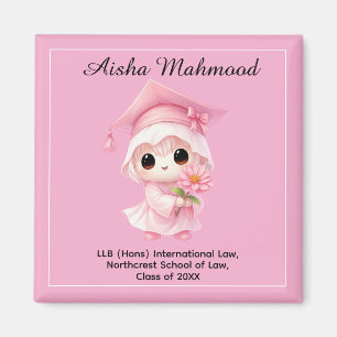 🎓 All text custom Chibi Rose Graduation Magnet