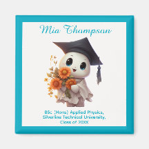 🎓 All text customizable Chibi Blue Graduation 
