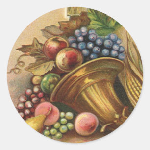 All Thanksgiving Bounty Be Thine Classic Round Sticker