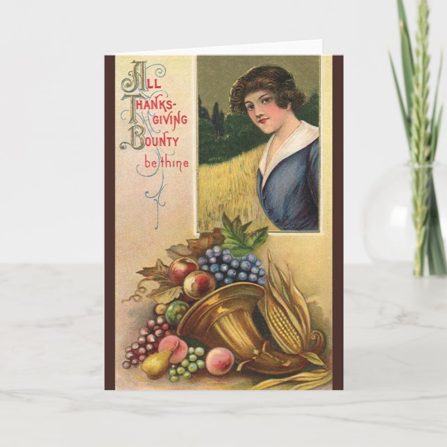All Thanksgiving Bounty Be Thine Holiday Card (Front)