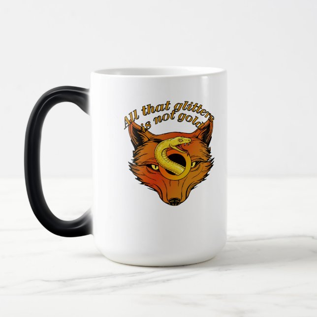 All That Glitters Is Not Gold – Wisdom Quote Desig Magic Mug (Left)