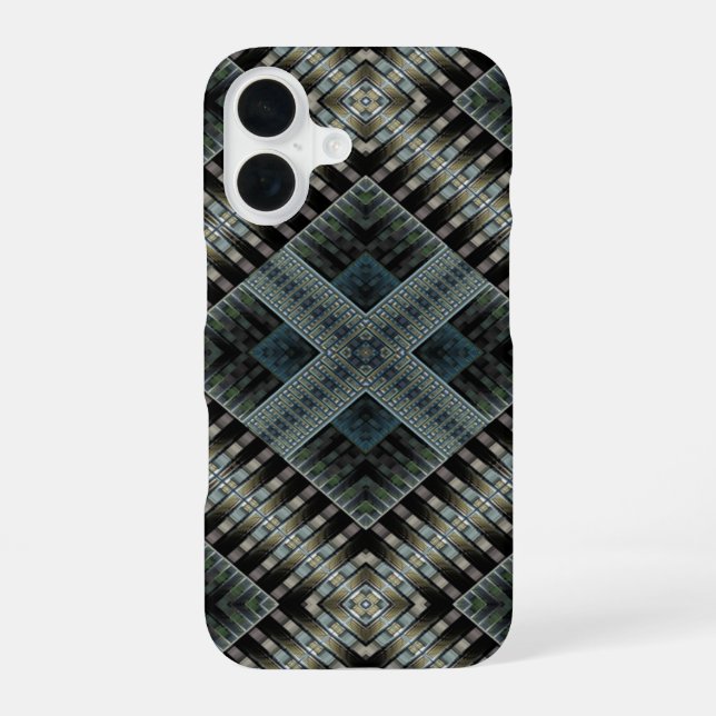 All That Glitters Modern Geometric Pattern iPhone 16 Case (Back)