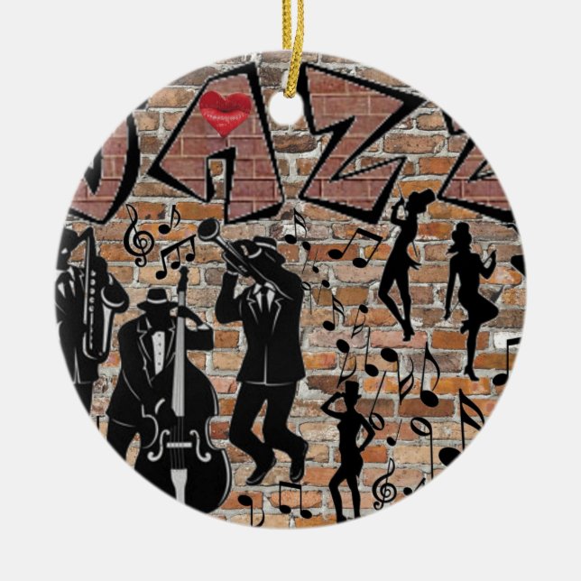 ALL THAT JAZZ CERAMIC ORNAMENT (Front)