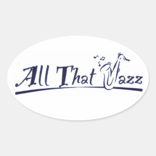 All that Jazz Oval Sticker