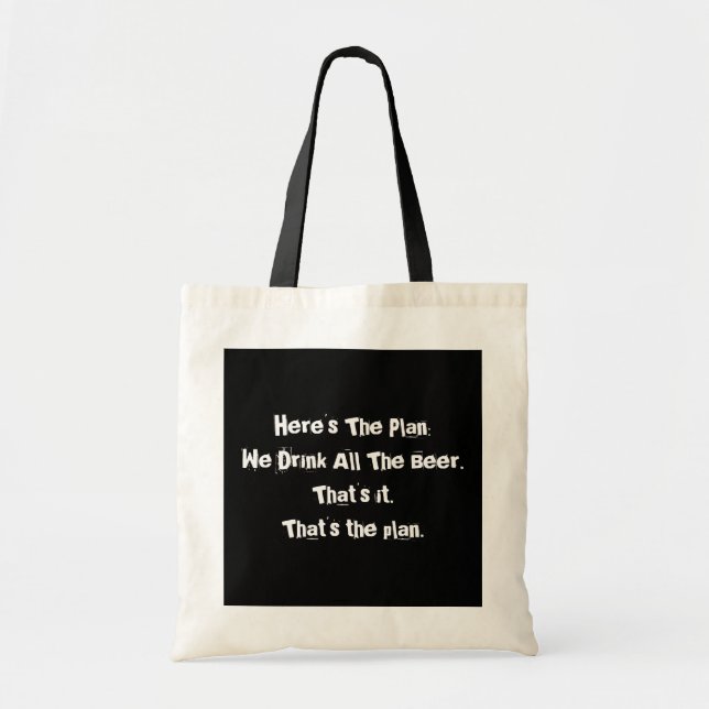 All The Beer Funny Budget Tote Bag (Front)