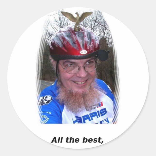 All the best, classic round sticker (Front)