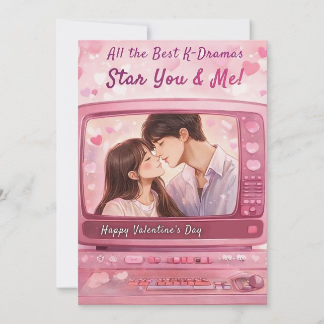 All the Best K-Dramas Star You & Me Valentine's Holiday Card (Front)