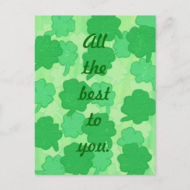 All the best to you, Shamrocks postcards (Front)