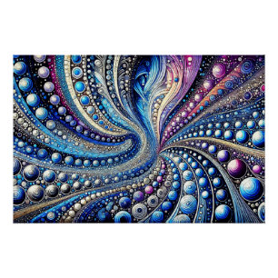All The Blue And Purple Dots Poster