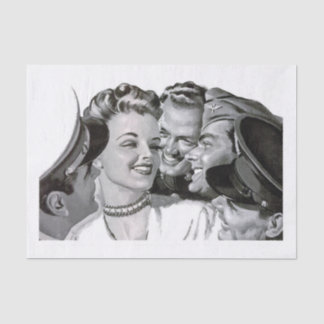 All The Boys Vintage Pin Up Girl  Tissue Paper