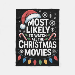 All The Christmas Movies Most Likely To Watch Holi Fleece Blanket