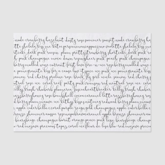 All the Colours Lipstick Tissue Paper (Front)