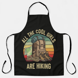 All The Cool Girls Are Hiking Retro Apron