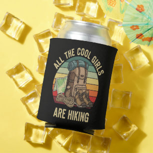 All The Cool Girls Are Hiking Retro Can Cooler