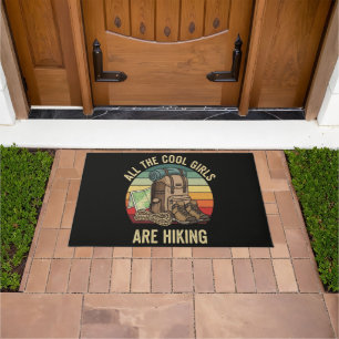 All The Cool Girls Are Hiking Retro Doormat