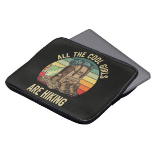 All The Cool Girls Are Hiking Retro Laptop Sleeve