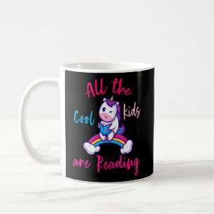 All The Cool Kids Are Reading Book Vintage  Coffee Mug