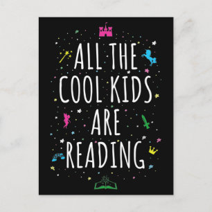 All The Cool Kids Are Reading I Postcard