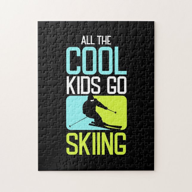 All The Cool Kids Go Skiing Jigsaw Puzzle (Vertical)
