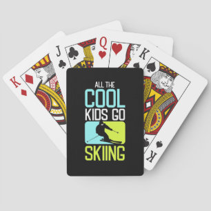 All The Cool Kids Go Skiing Playing Cards