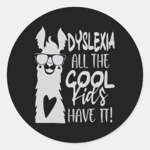 All The Cool Kids Have It Funny Awareness Llama Classic Round Sticker
