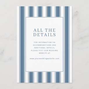 ** All The Details Elegant Blue Stripes Enclosure Card