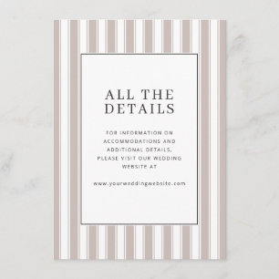 All The Details Minimalist Beige Serif Enclosure Card