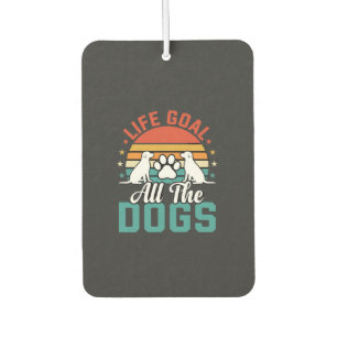 All The Dogs Retro Dog Lover Car Air Freshener