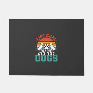 All The Dogs Retro Dog Lover Doormat
