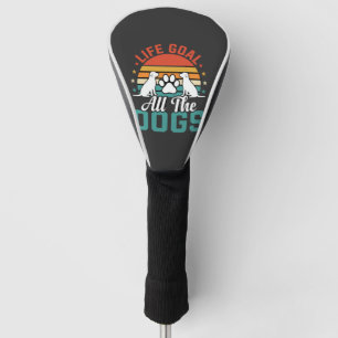 All The Dogs Retro Dog Lover Golf Head Cover