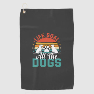 All The Dogs Retro Dog Lover Golf Towel