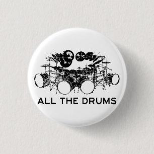 All The Drums Drummer 3 Cm Round Badge