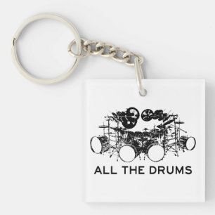 All The Drums Drummer Key Ring