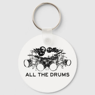 All The Drums Drummer Key Ring