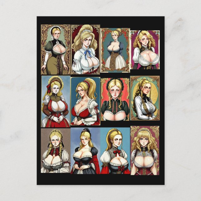 All the Faire Maidens Postcard (Front)