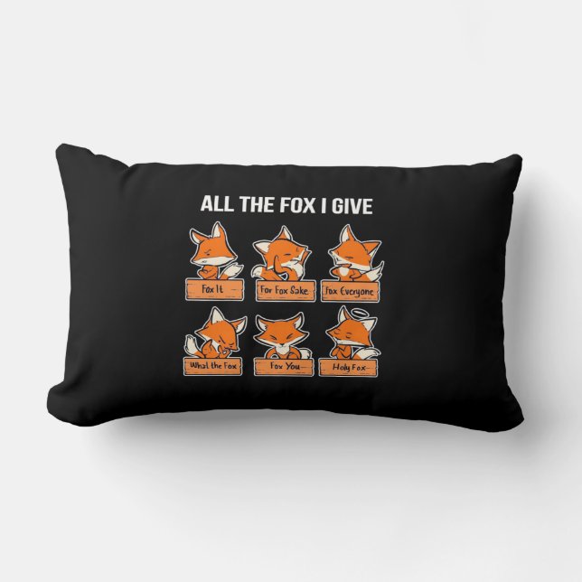 All The Fox I Give Lumbar Cushion (Front)